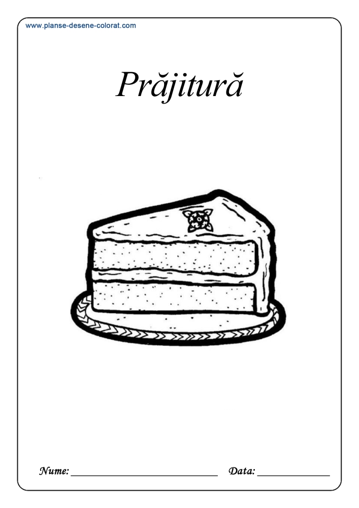 desene de colorat cu dulciuri prajitura
